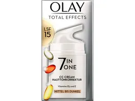 Olay TOTAL EFFECTS Tagescreme CC Creme LSF 15 mittlere bis dunklere Hauttypen Pumpe 50ml