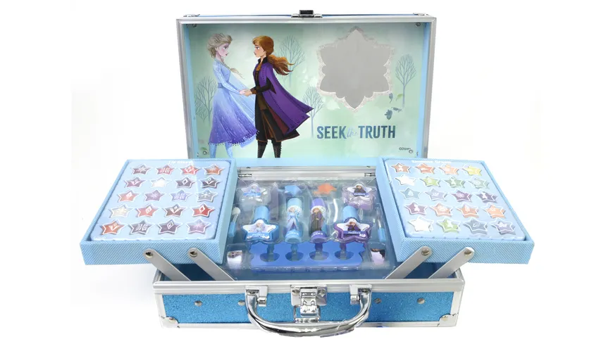 #1018 Disney Frozen Schminkkoffer mit Zubehör • Kinder Schmink Koffer Kosmetik Spielzeug Schminke Beauty Case Set