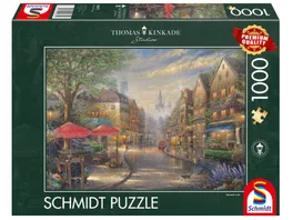 Schmidt Spiele Erwachsenenpuzzle Cafe in Muenchen Thomas Kinkade 1000 Teile