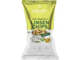 Heimatgut BIO Linsen Chips Geschmacksrichtung Sour Cream Style 75g Nettoinhalt
