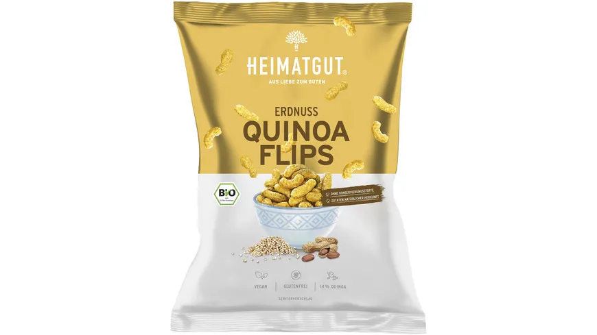 Heimatgut BIO Erdnuss Quinoa Flips, 115g Nettoinhalt