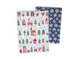 BRAUN COMPANY Geschenktasche Weihnachten 23x31x11cm Sortierung 2er Pg