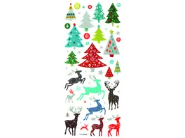 folia Glitzer Sticker CHRISTMAS