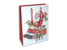 BRAUN COMPANY Geschenktasche Weihnachten 20x28x10cm Nikolaus