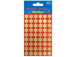 PAP ART Sticker Sterne klein gold Goldfolie 3 Blatt