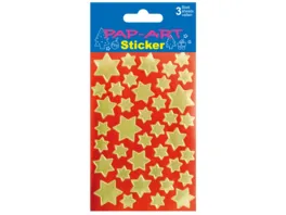 PAP ART Sticker Sterne gold Goldfolie 3 Blatt