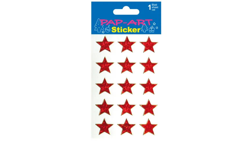 Pap Art Sticker Sterne Gross Rot Laser 1 Blatt Online Bestellen Muller