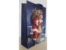 Geschenktuete Santa mit Geschenken gross 42x30x12cm