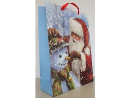 Geschenktuete Weihnachtsmann gross 42x30x12cm