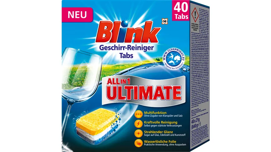 Blink Geschirr-Reiniger Tabs All in 1 Ultimate