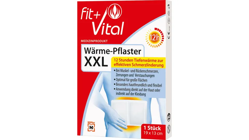 Fit + Vital Wärme-Pflaster XXL 19x13cm