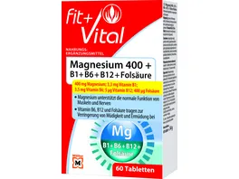 Fit Vital Magnesium 400 B1 B6 B12 Folsaeure