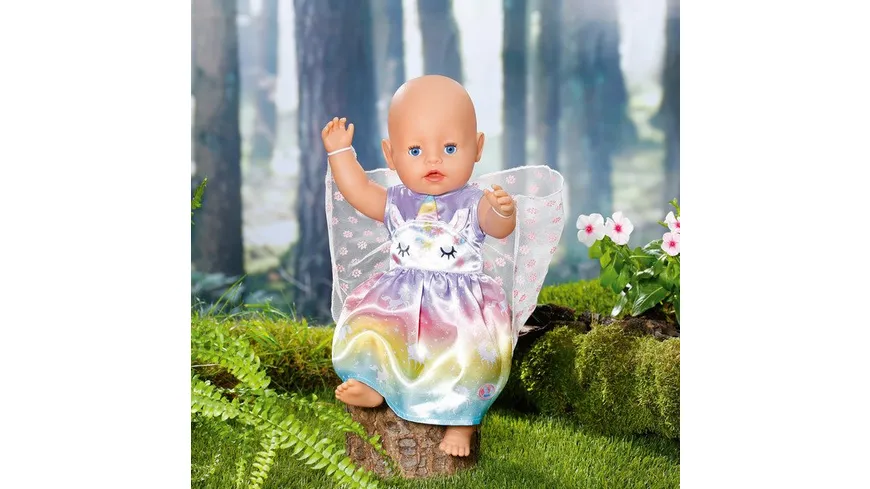 Zapf Creation - BABY born Einhorn Feen Outfit 43cm - Ein zauberhaftes Kleid mit zarten Flügelchen.