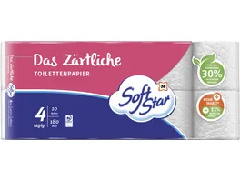 SoftStar Das Zaertliche Toilettenpapier 10x180 Blatt 4 lagig