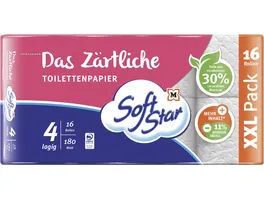 SoftStar Das Zaertliche Toilettenpapier 16x180 Blatt 4 lagig