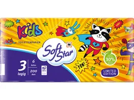 Softstar Toilettenpapier Kids 6x200 Blatt 3 lagig