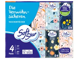 SoftStar Die Verwoehnsicheren Taschentuecher 30x10 Tuecher 4 lagig