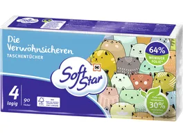 SoftStar Die Verwoehnischeren Taschentuecher 90 Stueck 4 lagig
