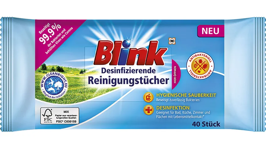 Blink desinfizierende Reinigungstücher