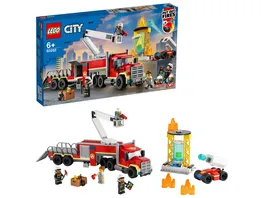 LEGO City 60282 Mobile Feuerwehreinsatzzentrale mit Feuerwehrauto ab 6 Jahre