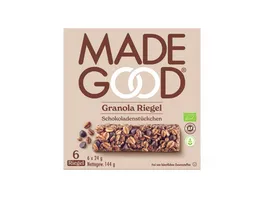 MADEGOOD Bio Granola Riegel mit Schokoladenstuecken