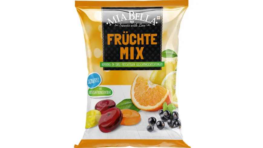 MIA BELLA Bonbons Früchte Mix Zuckerfrei