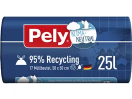 Pely KLIMA NEUTRAL 95 Recycling Zugband Beutel 25 Liter