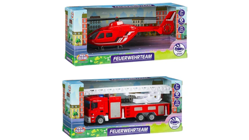 Müller - Toy Place - Fahrzeug Feuerwehrteam, 3-fach sortiert, 1 Stück