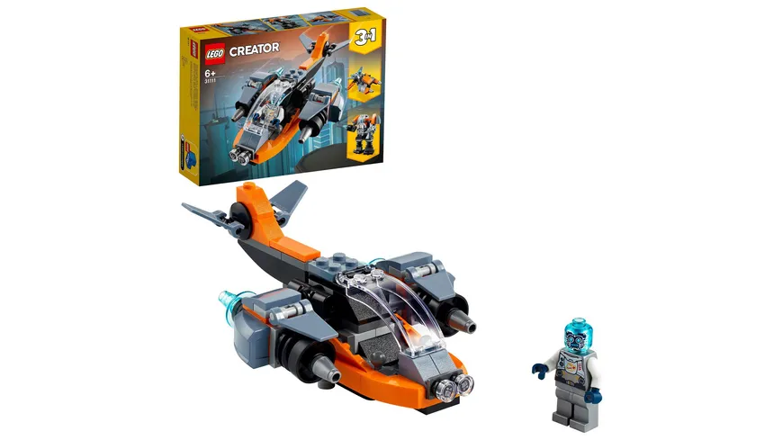 LEGO Creator 31111 3-in-1 Cyber-Drohne, Weltraum-Spielzeug