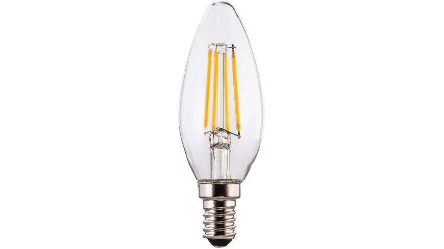 Xavax LED-Filament, E14, 470lm ersetzt 40W, Kerzenlampe, Warmweiß, 2 Stück