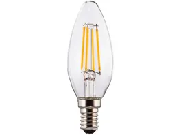 Xavax LED Filament E14 470lm ersetzt 40W Kerzenlampe Warmweiss 2 Stueck