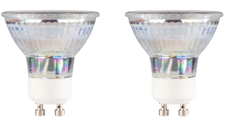 Xavax LED-Lampe, GU10, 350lm ersetzt 50W, Reflektorlampe PAR16, Warmweiß Glas, 2 Stück