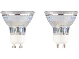 Xavax LED Lampe GU10 350lm ersetzt 50W Reflektorlampe PAR16 Warmweiss Glas 2 Stueck