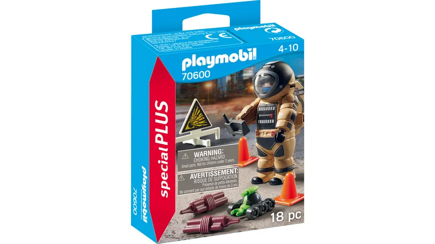 Playmobil Special Plus 70600 Polizei-Spezialeinsatz Sprengstoff-Entschärfer NEU 