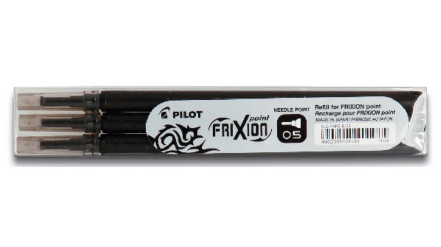 PILOT Tintenrollermine FriXion Point 0.5mm schwarz 3er Set