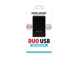 PETER JAeCKEL USB Travel Charger Dual Port 2 4 A Black