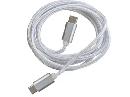 PETER JAeCKEL FASHION 1 5m Data Cable White fuer Typ C Apple Lightning mit Sync und Ladefunktion