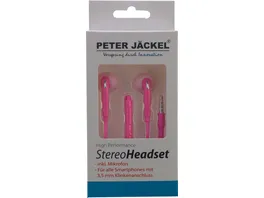 PETER JAeCKEL Stereo Headset 3 5mm Klinke SOUND PRO Pink