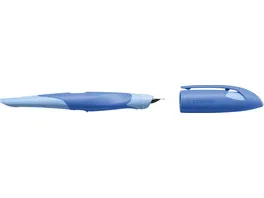 STABILO EASYbirdy Fueller fuer Linkshaender in blau hellblaut inklusive Patrone Schreibfarbe blau loeschbar