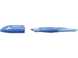 STABILO EASYbirdy Fueller fuer Rechtshaender in blau hellblau inklusive Patrone Schreibfarbe blau loeschbar