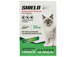 SHIELD ON Ungezieferhalsband fuer Katzen