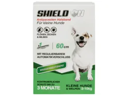 SHIELD ON Ungezieferhalsband fuer kleine Hunde