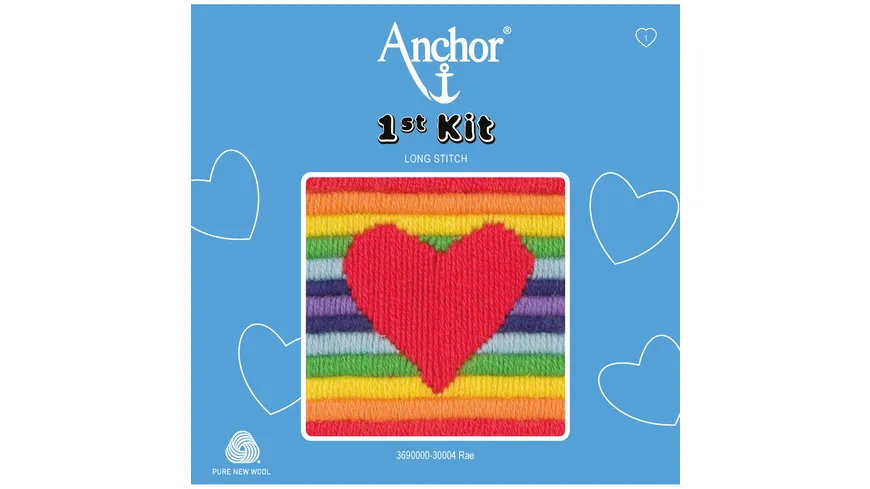 Anchor Stickset 1st Kit - Herz auf Regenbogen