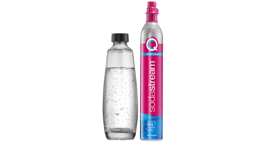 sodastream QC-Reservezylinder + Glasflasche 1l