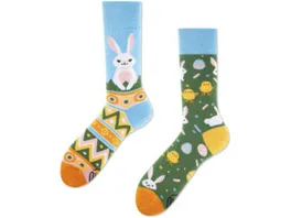 MANY MORNINGS Unisex Socken Easter Bunny