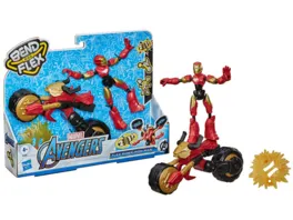 Hasbro Marvel Bend and Flex Flex Rider Iron Man mit 2 in 1 Motorrad