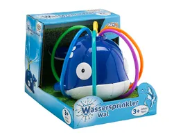 Mueller Toy Place Wassersprinkler Wal mit Stecker fuer Standard Gartenschlauch 2 fach sortiert 1 Stueck Wasserspielzeug