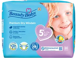 Beauty Baby Premium Dry Windeln Groesse 5 Junior 12 17 kg