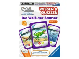 Ravensburger tiptoi 00078 Wissen und Quizzen Die Welt der Saurier Quizspiel fuer Kinder ab 6 Jahren fuer 1 6 Spieler