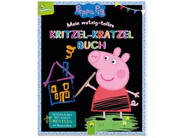 Peppa Pig Mein wutzig tolles Kritzel Kratzel Buch Kratzflaechen mit tollen Mustern Mit Bambus Stick